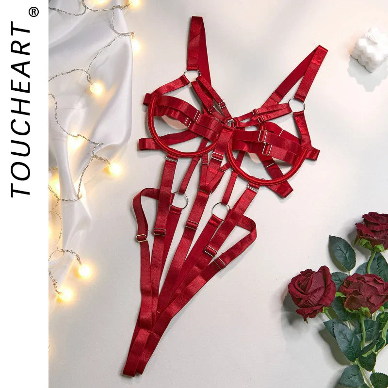 Lingerie Underwear Uncensored Whole Bodysuits Erotic Lingerie Ensemble Lingeries Femmes Strawberry Vs