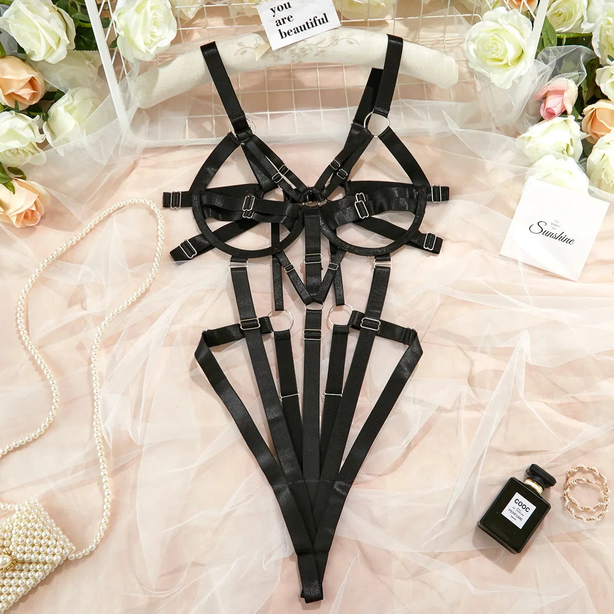 Lingerie Underwear Uncensored Whole Bodysuits Erotic Lingerie Ensemble Lingeries Femmes Strawberry Vs