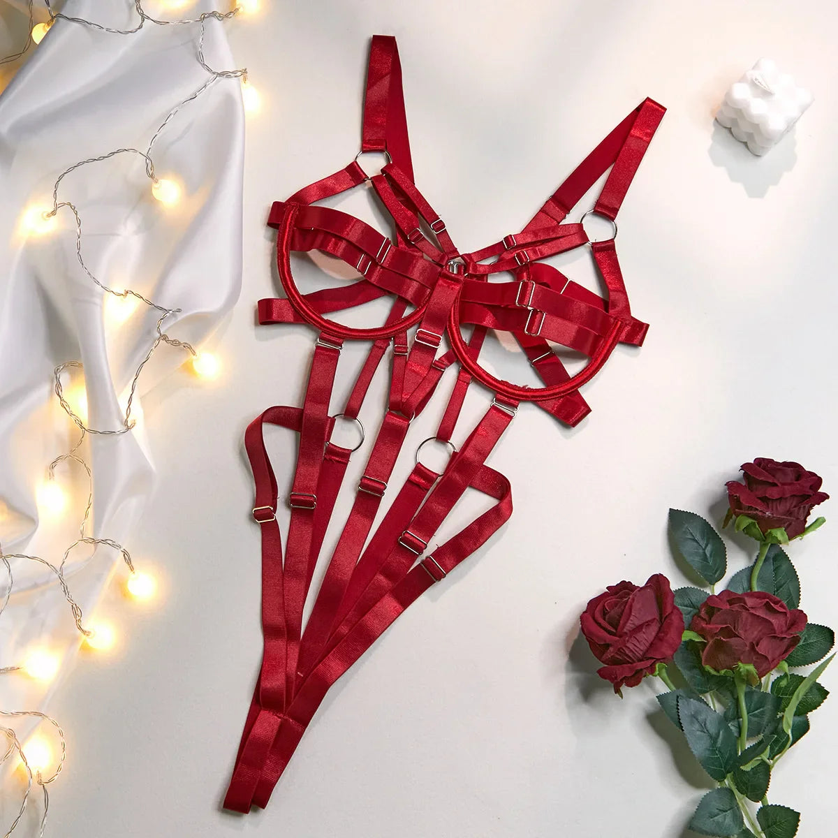 Lingerie Underwear Uncensored Whole Bodysuits Erotic Lingerie Ensemble Lingeries Femmes Strawberry Vs
