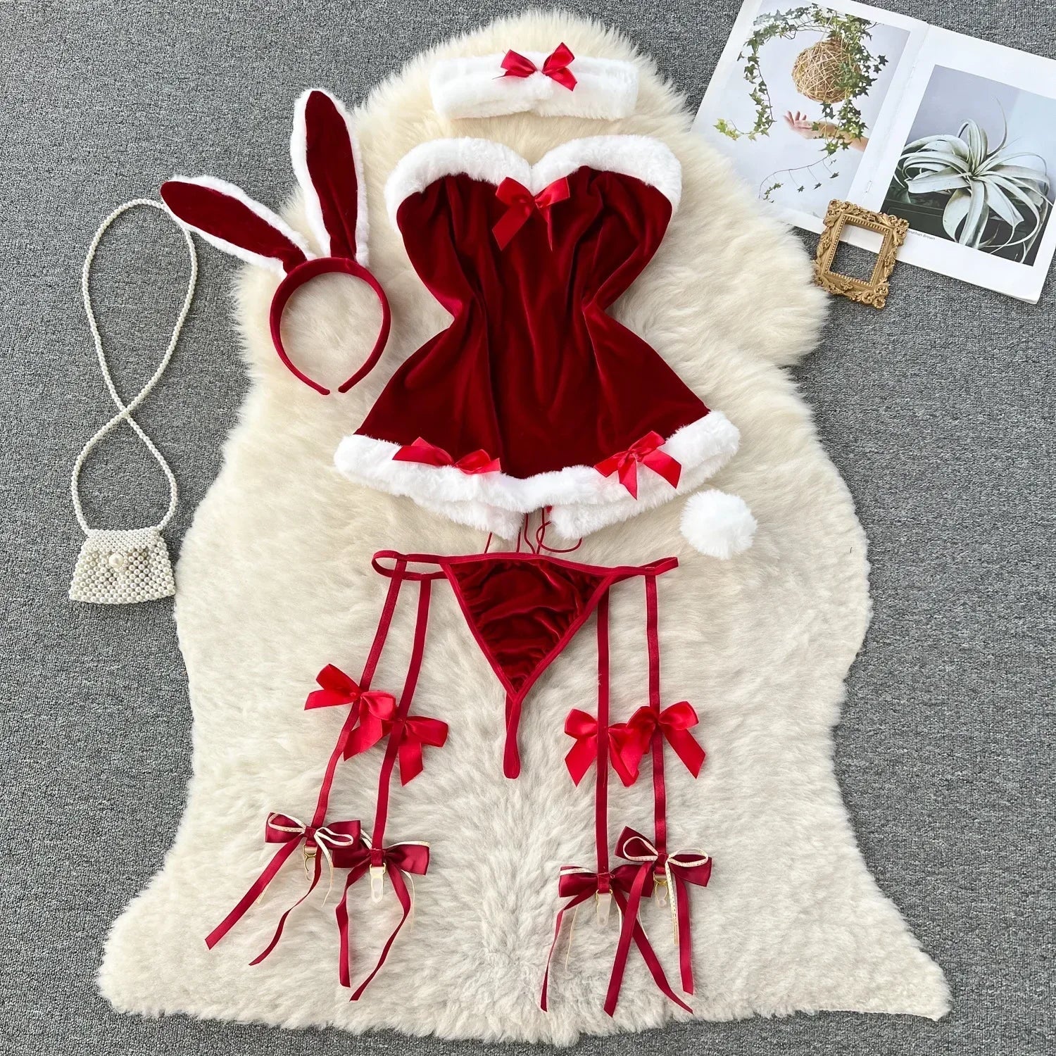 Lingerie Set Attractive Bra And Panty Outfit with Chest Underwear below Waist