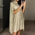 Y2k  Dress Dress Vintage Stage Show Solid Club Streetwear Party Sequins Bling