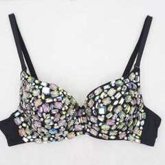 Y2k Top Shirtssweet Party Night Club Corset Tank Tops Bra Bling Diamond Rhinestone