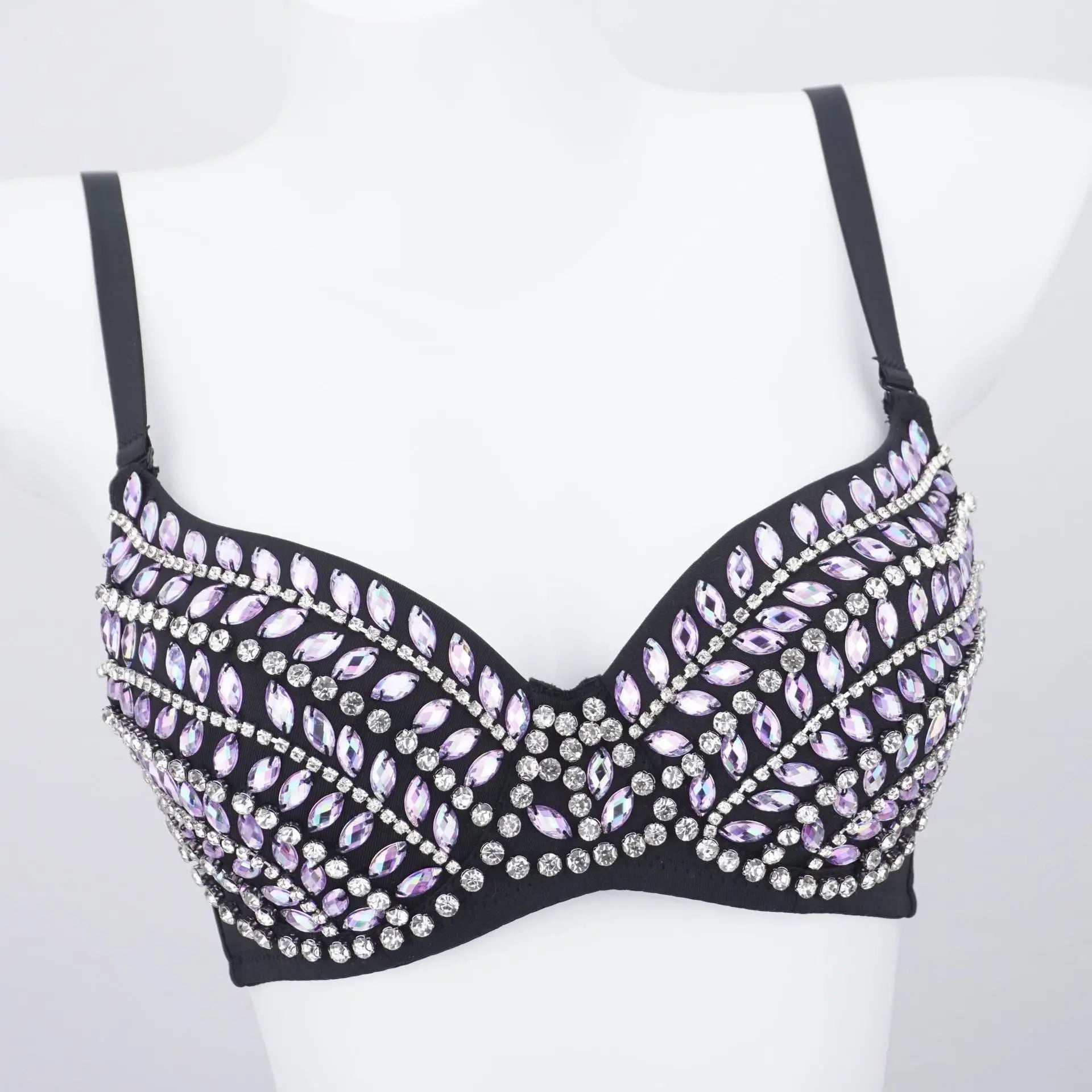 Y2k Top Shirtssweet Party Night Club Corset Tank Tops Bra Bling Diamond Rhinestone
