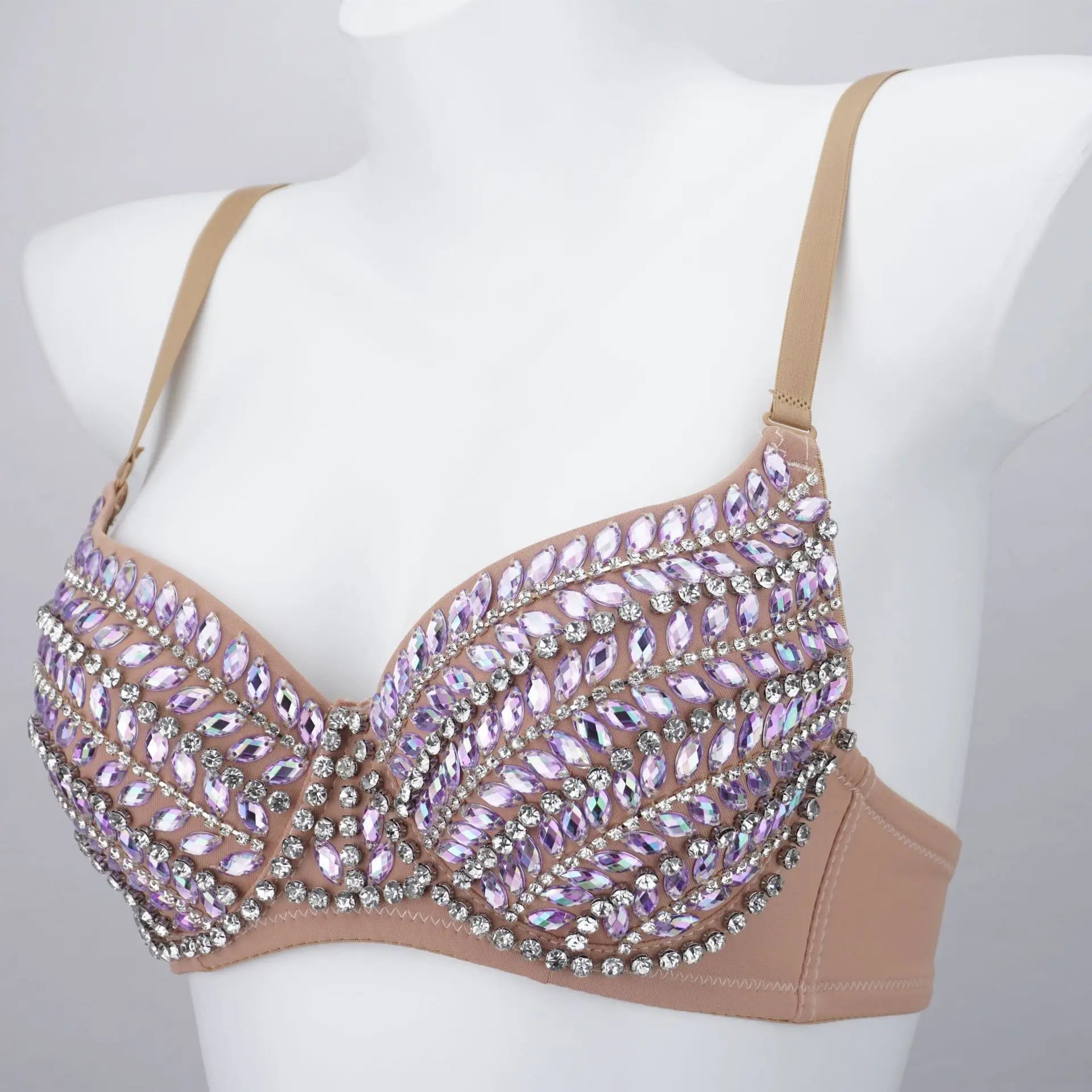 Y2k Top Shirtssweet Party Night Club Corset Tank Tops Bra Bling Diamond Rhinestone