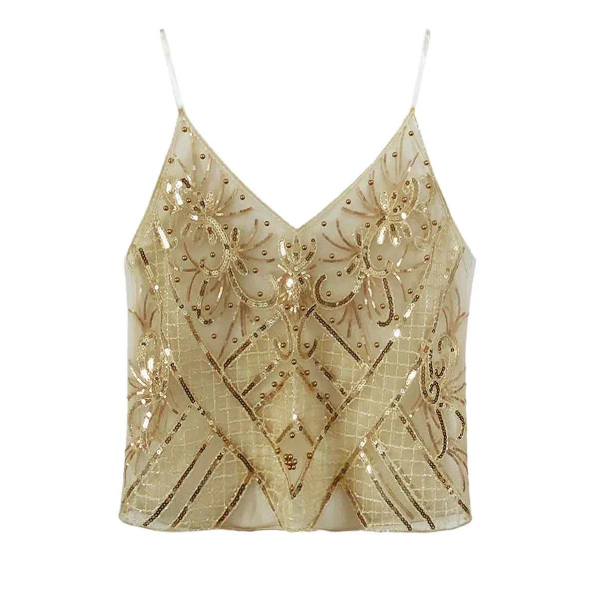 Y2k Tops Tank Top Sequinstie Club Stage Show Streetwearsweet Camis Tees