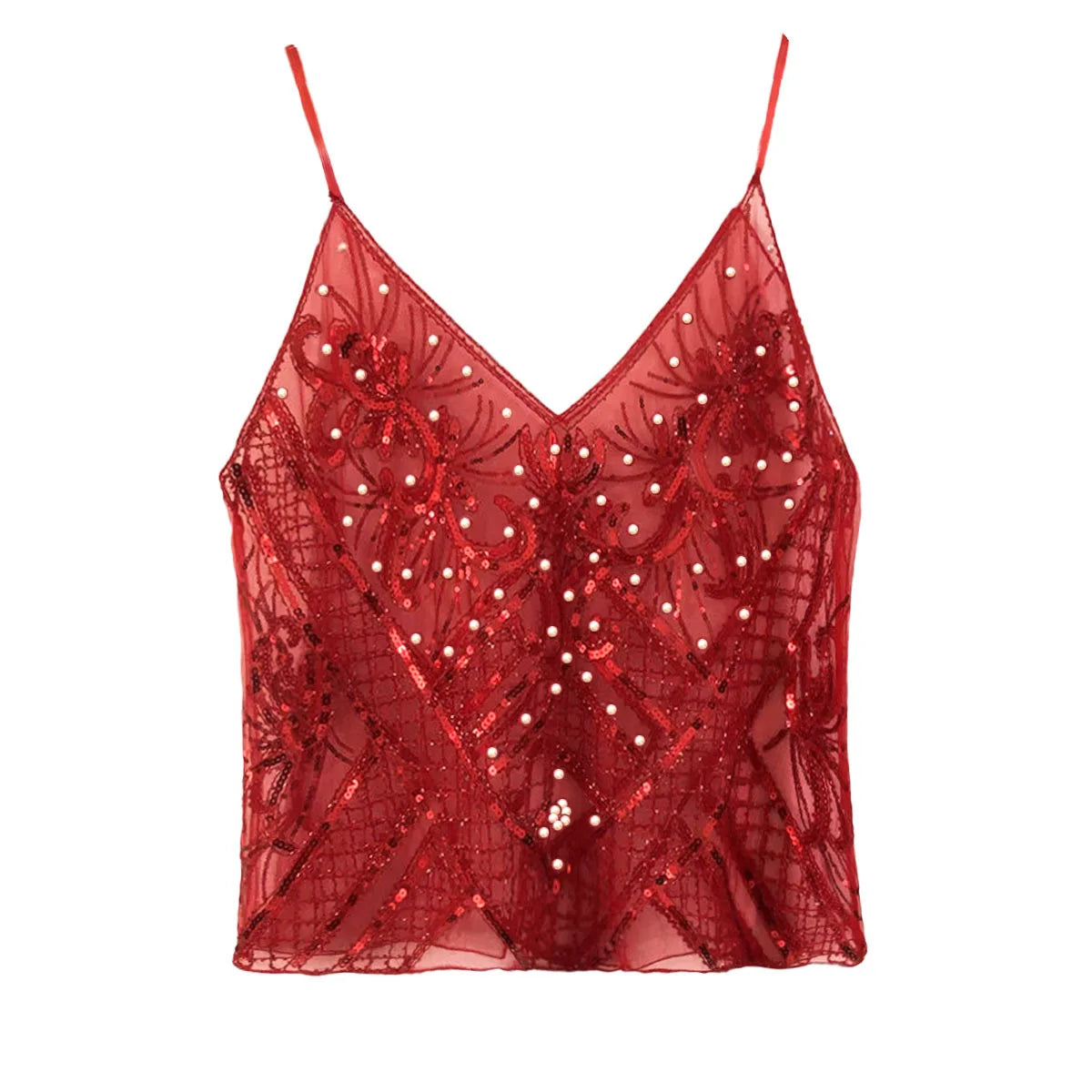 Y2k Tops Tank Top Sequinstie Club Stage Show Streetwearsweet Camis Tees