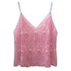 Y2k Tops Tank Top Sequinstie Club Stage Show Streetwearsweet Camis Tees