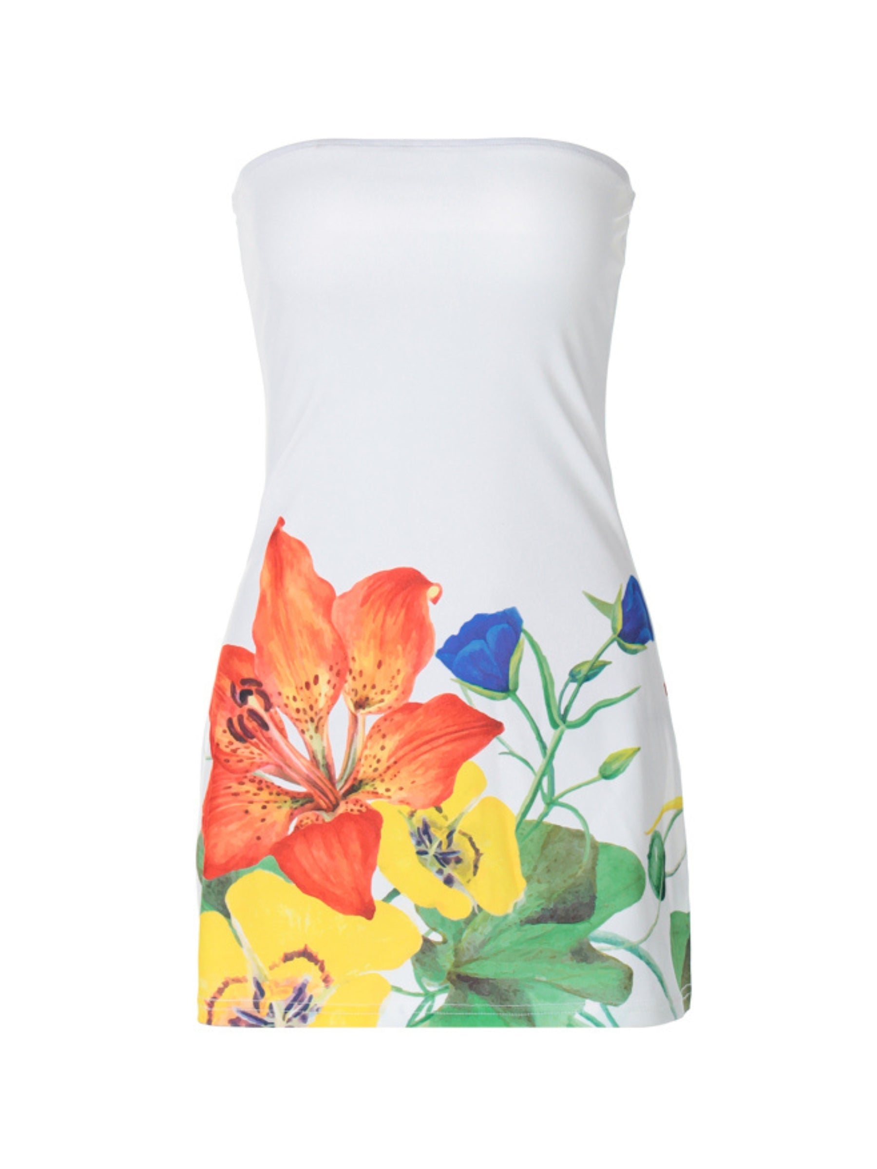 Nellie Strapless Floral Mini Dress