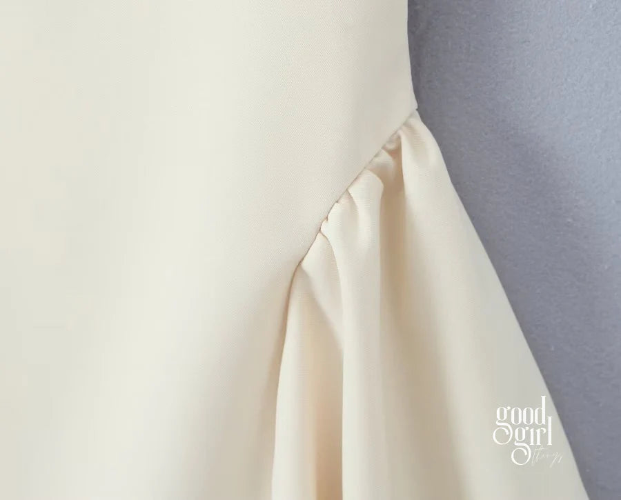 Adelyne Square-Neck Bow Back Mini Dress