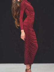Aiza Embellished Pleated Maxi Dress