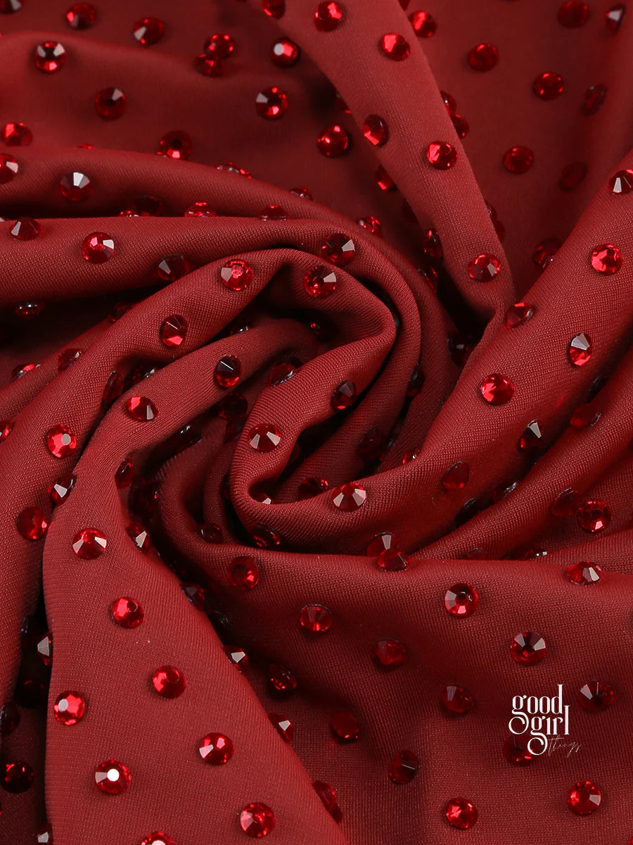 Aiza Embellished Pleated Maxi Dress