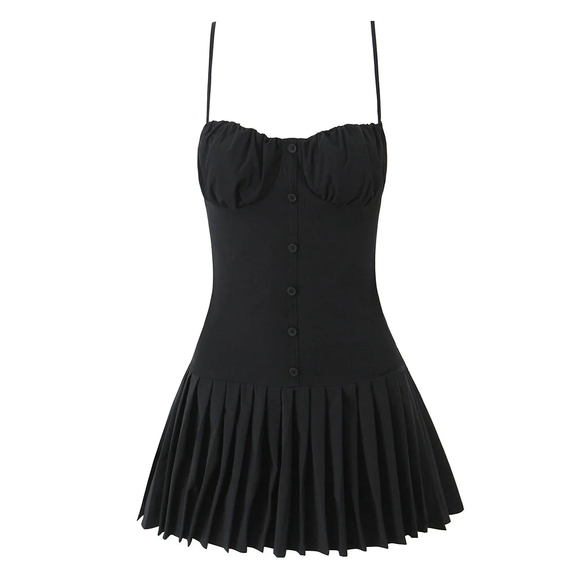 Akari Pleated Mini Dress