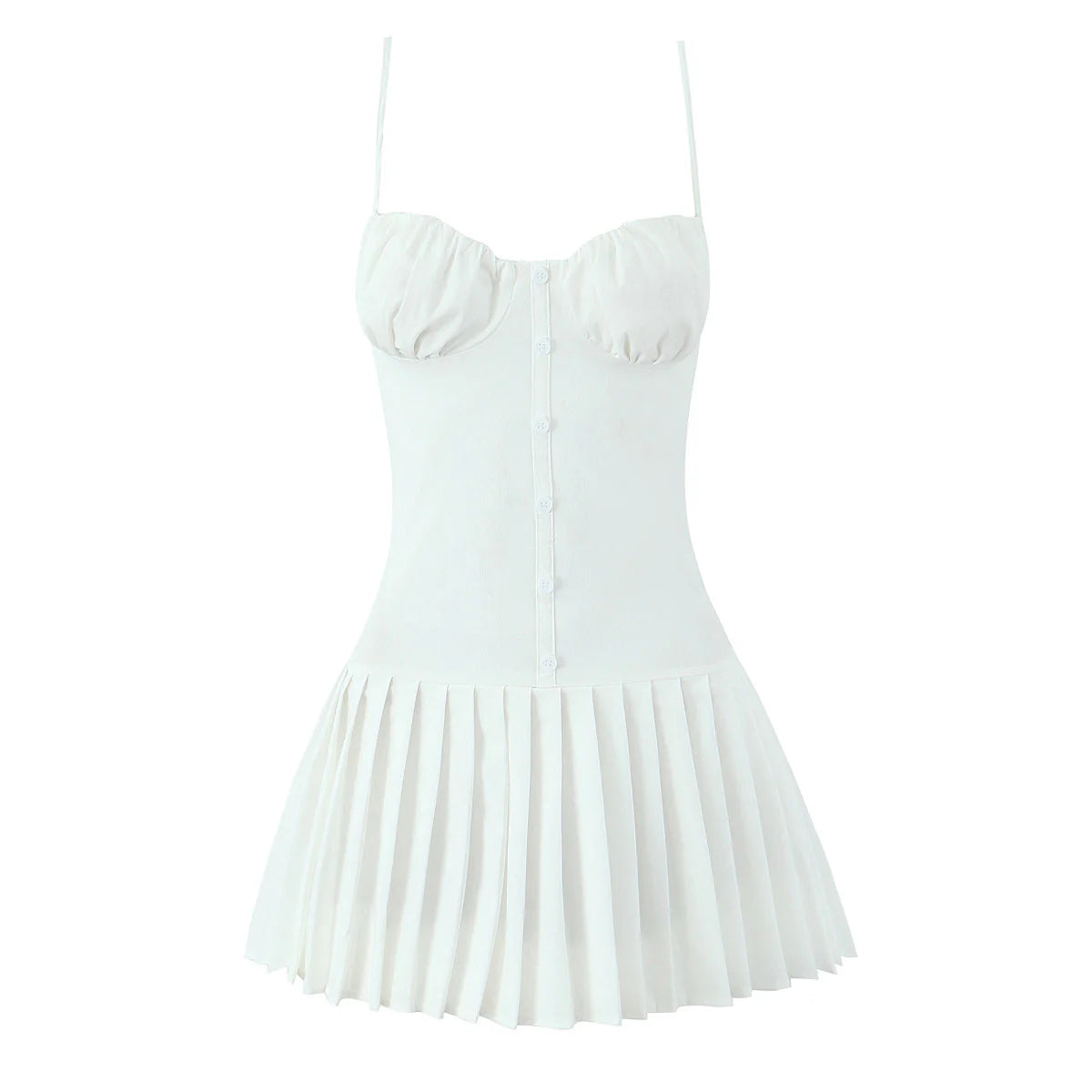 Akari Pleated Mini Dress
