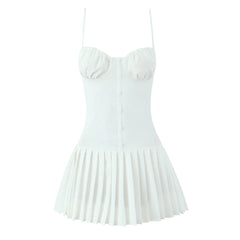 Akari Pleated Mini Dress