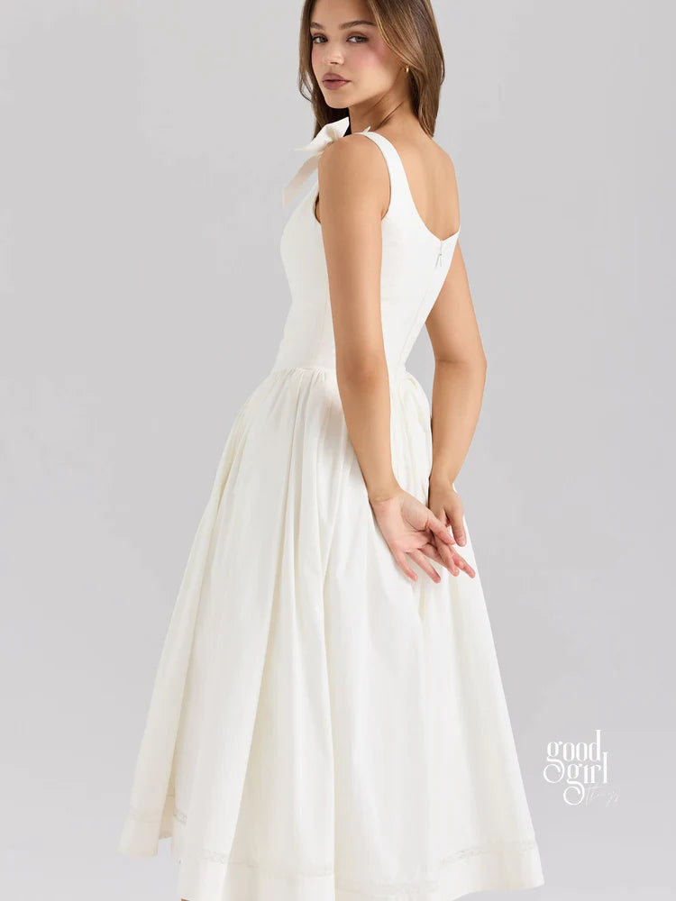 Alba Bow Detail Midi Dress