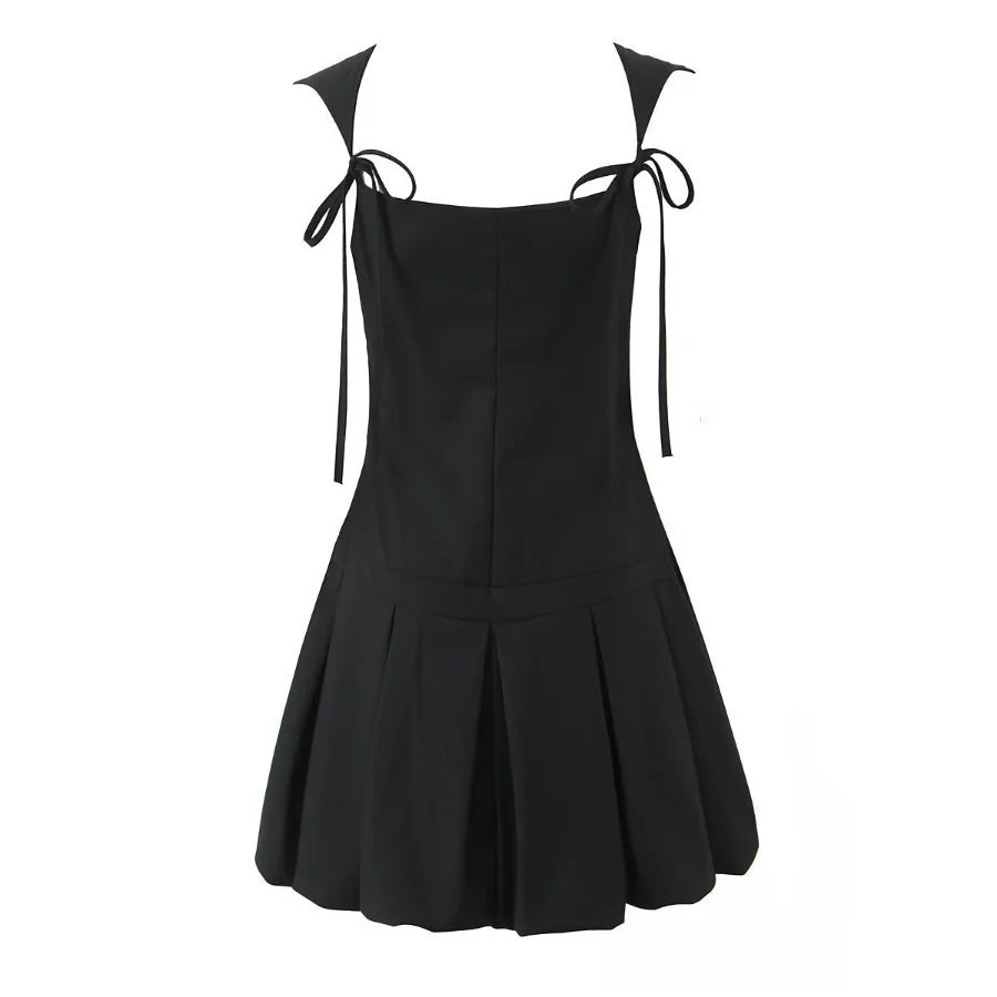Aloni Pleated Mini Suit Dress