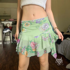 Amaryah Monet Floral Mini Skirt