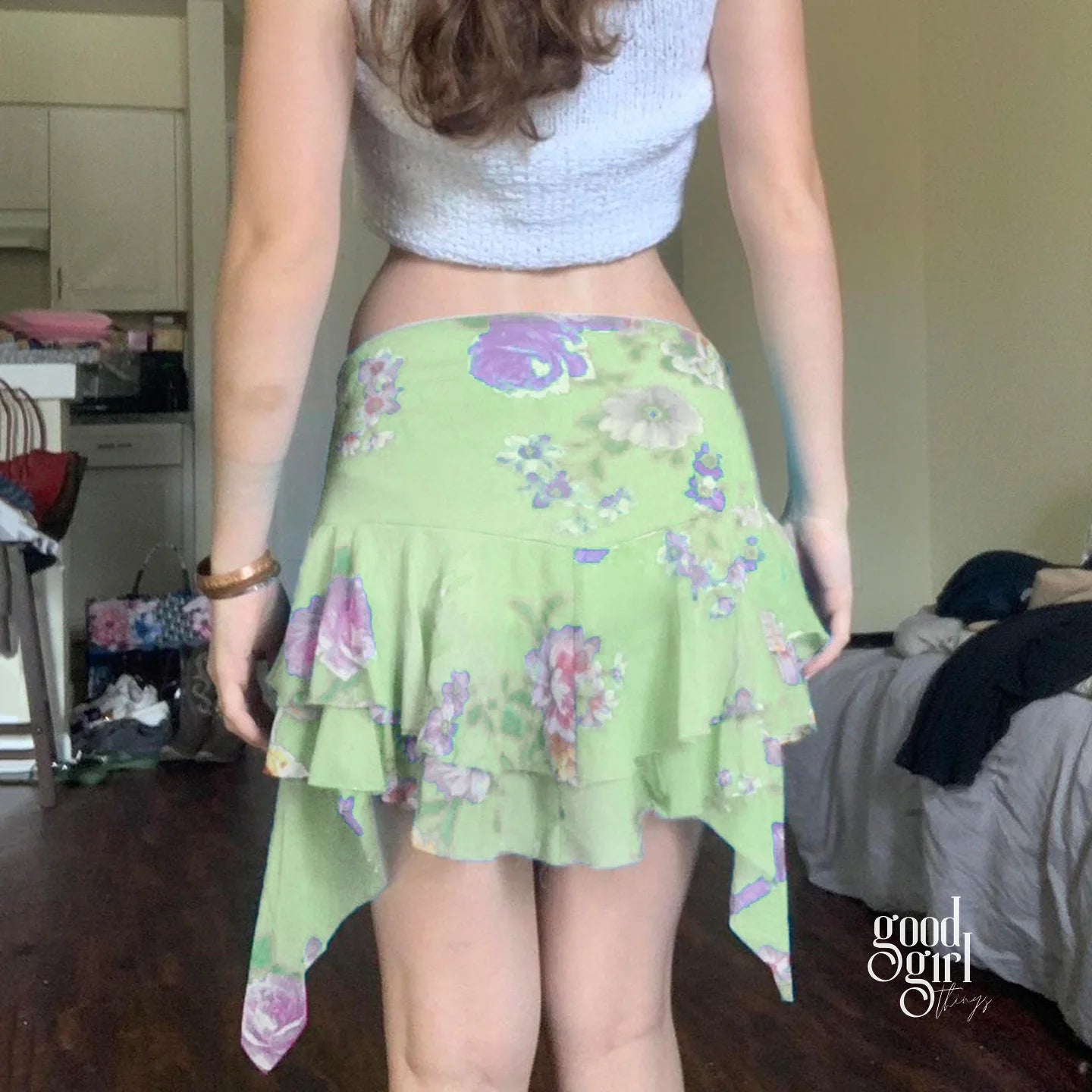 Amaryah Monet Floral Mini Skirt