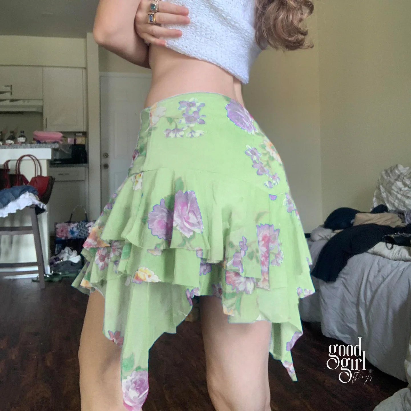 Amaryah Monet Floral Mini Skirt