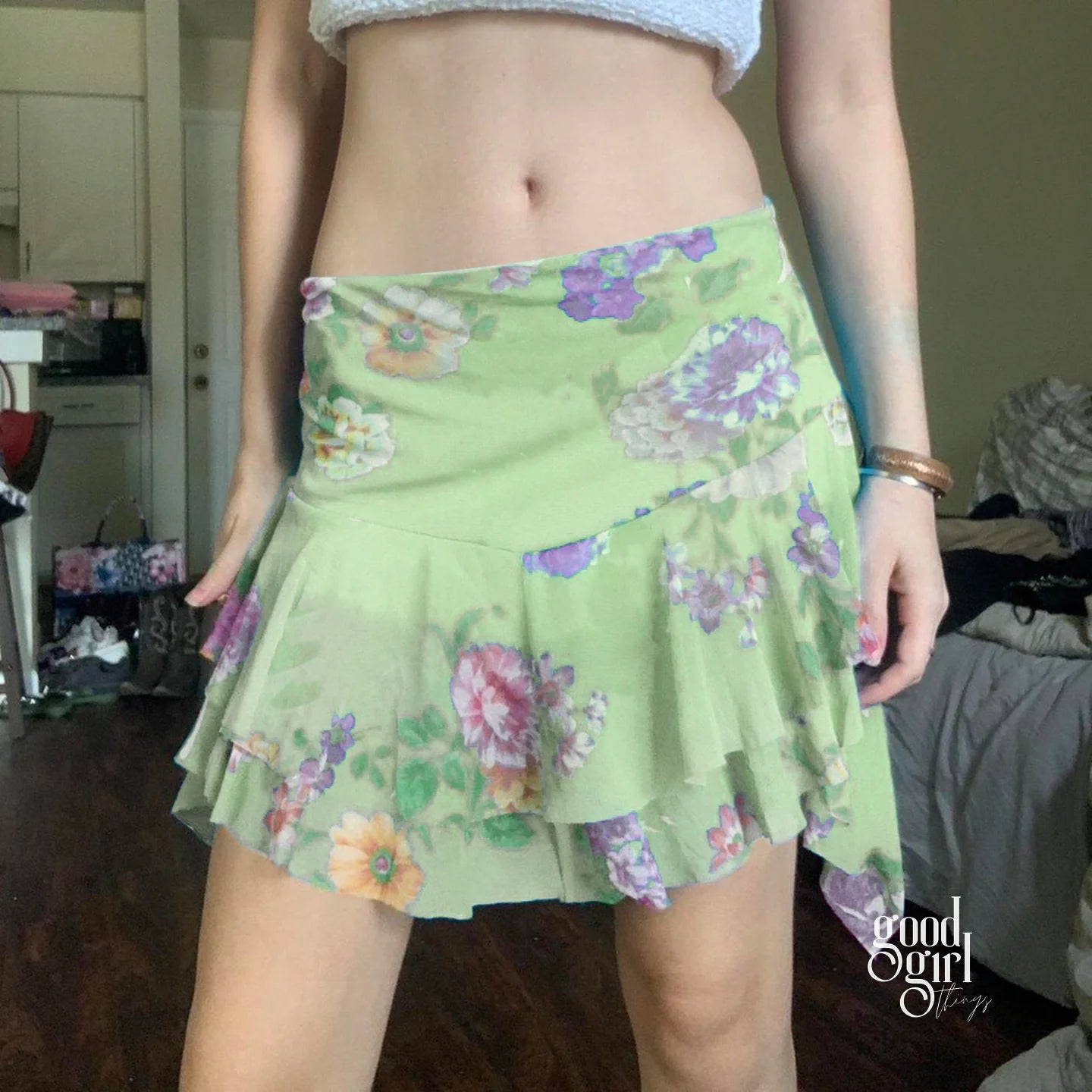 Amaryah Monet Floral Mini Skirt