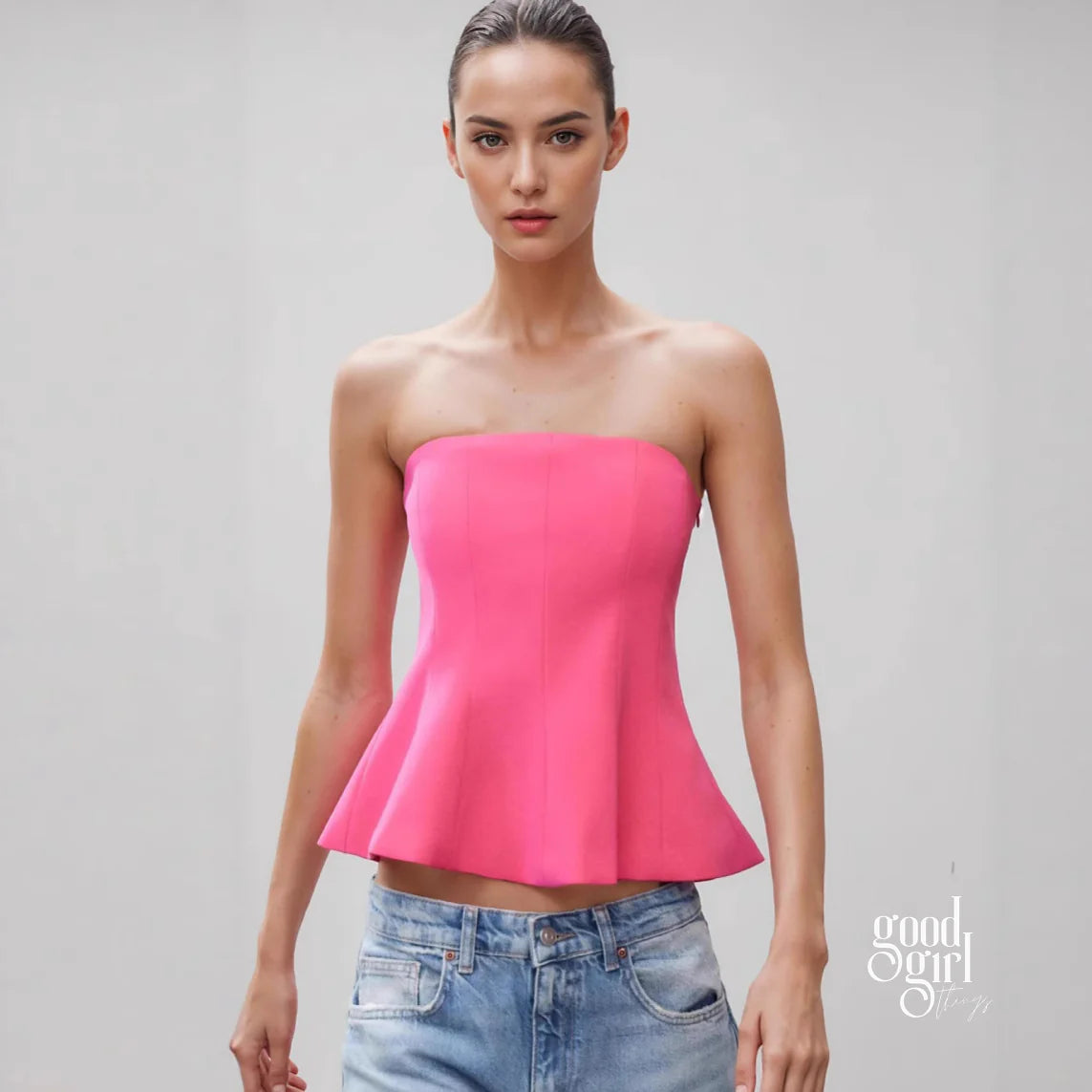 Amiya Strapless Tube Top