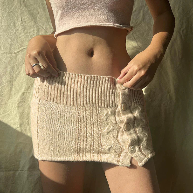 Ariel Twist Knit Mini Skirt