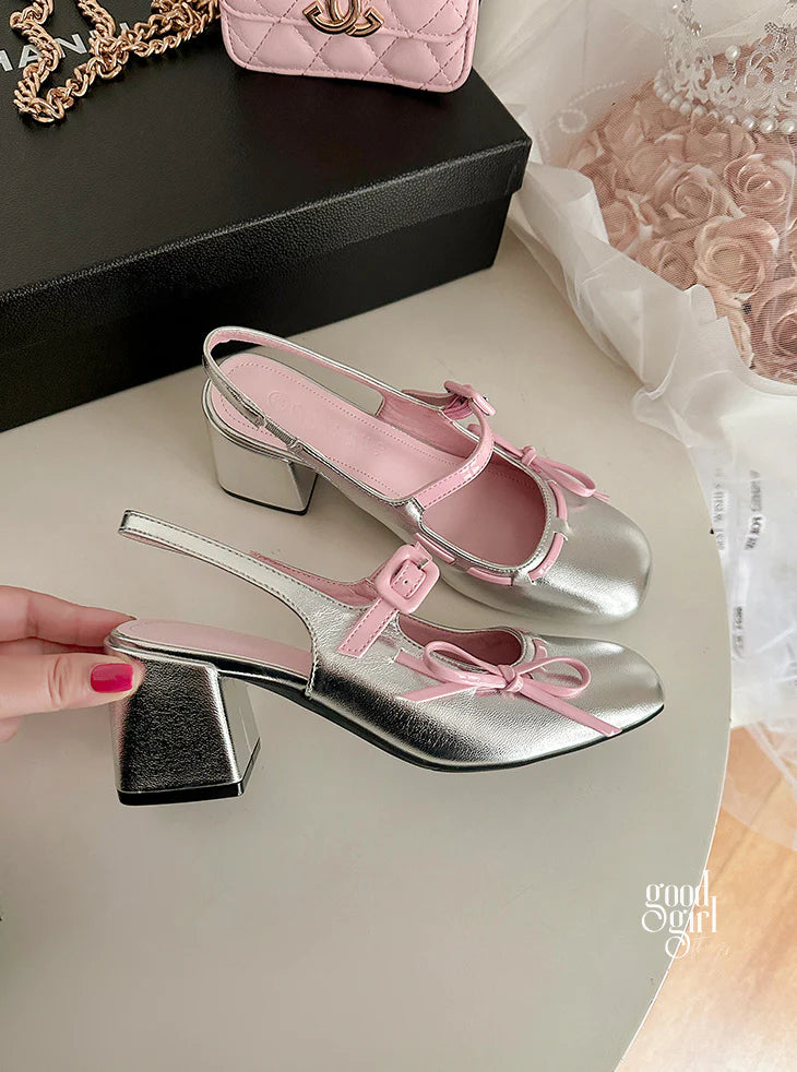 Audrie Bow Block Heel Mary Janes