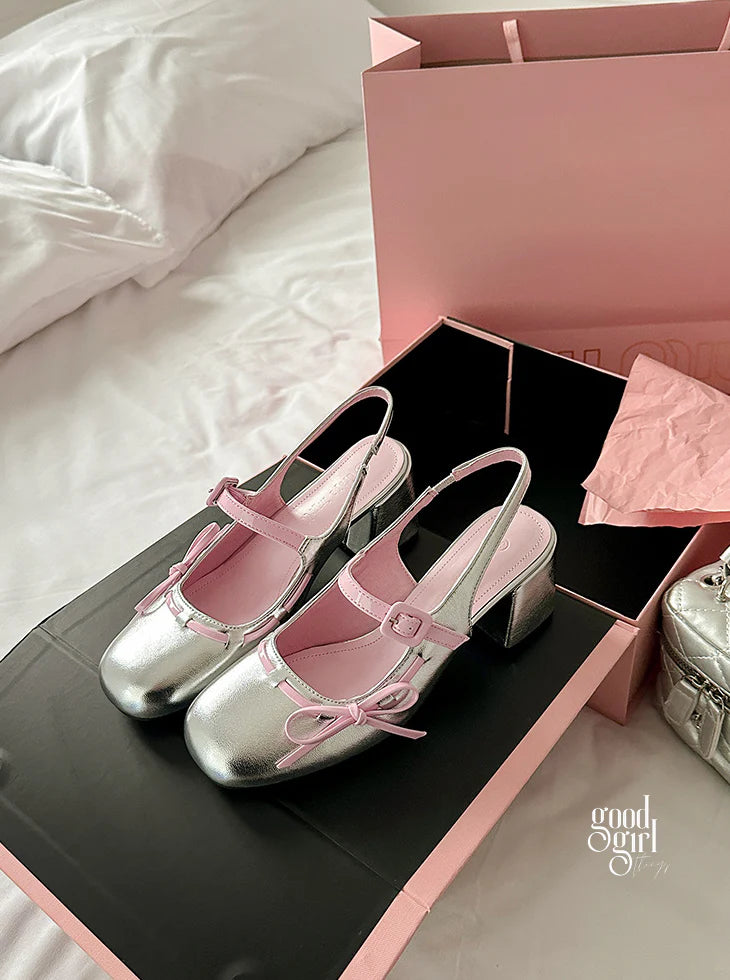 Audrie Bow Block Heel Mary Janes