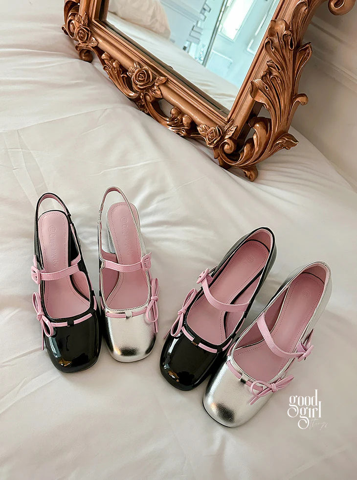 Audrie Bow Block Heel Mary Janes