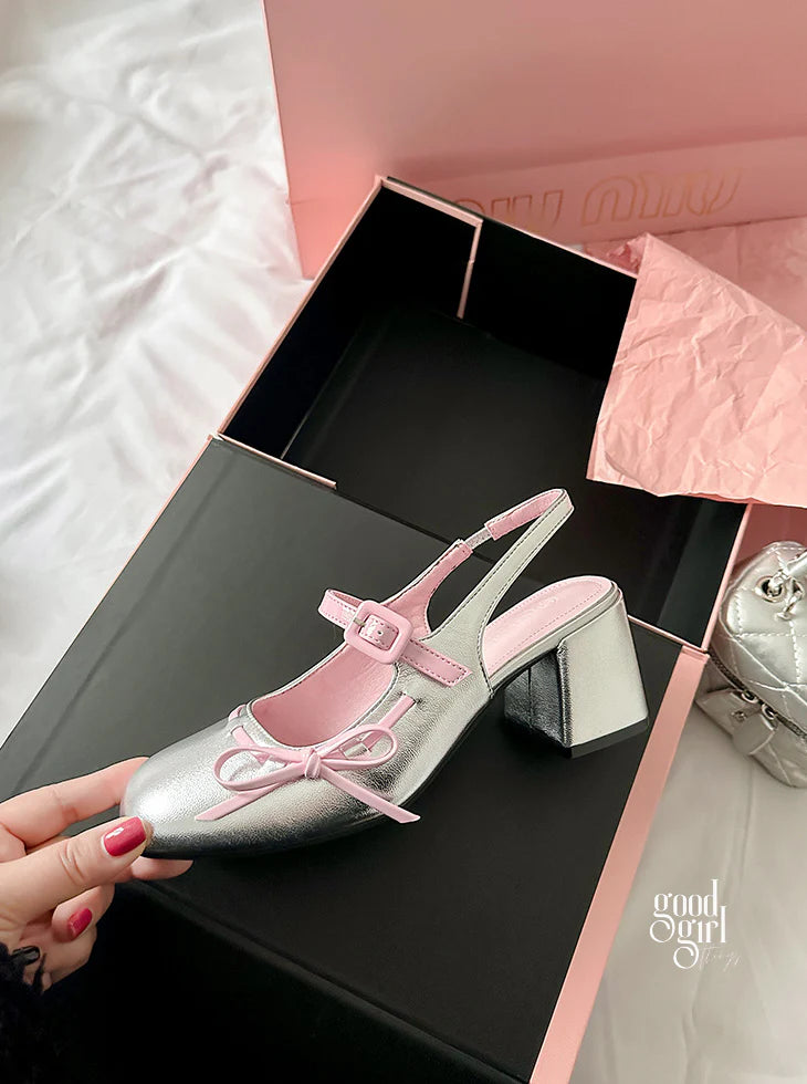 Audrie Bow Block Heel Mary Janes