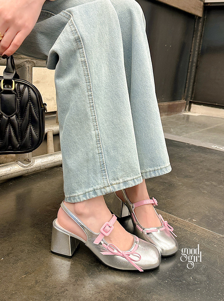 Audrie Bow Block Heel Mary Janes