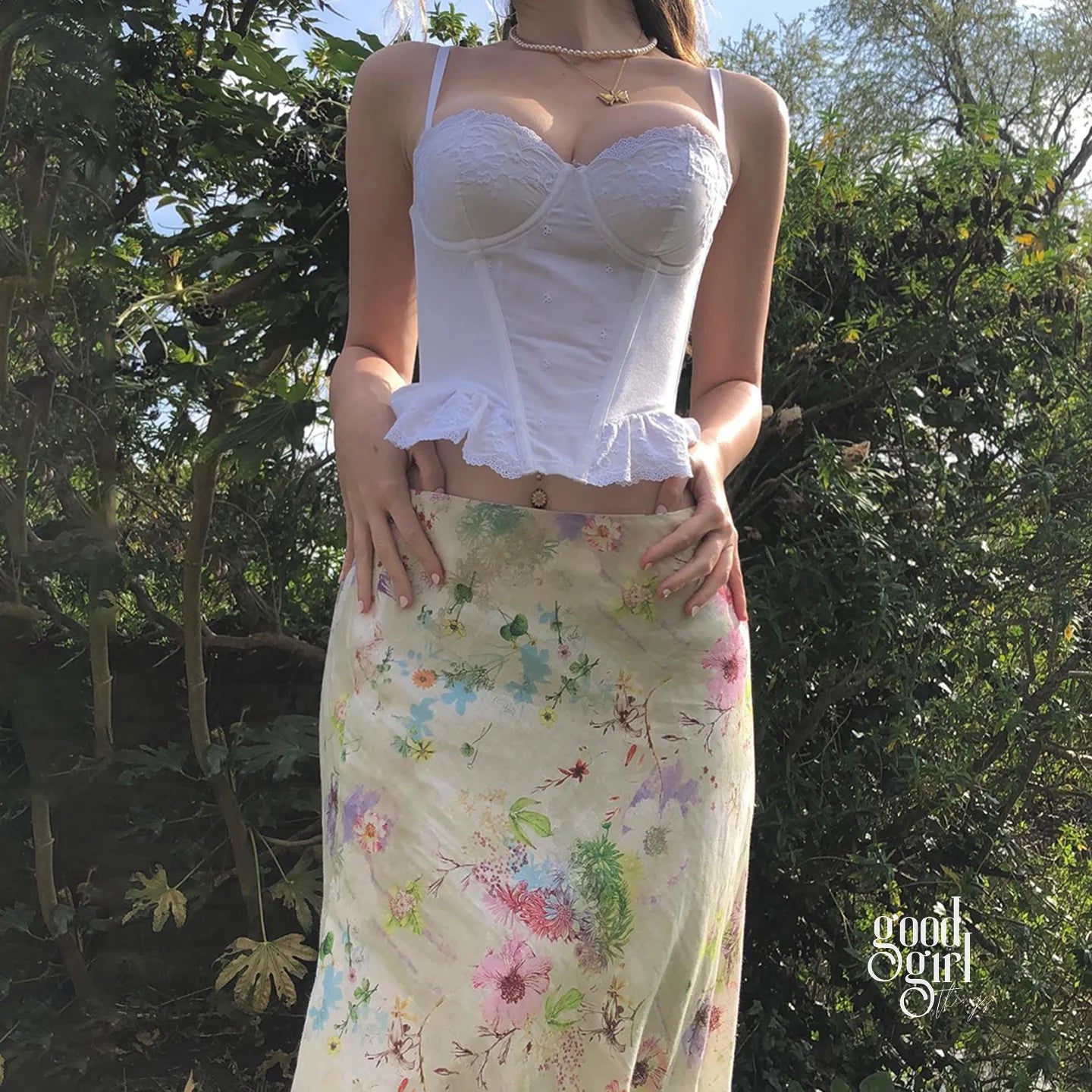 Bea Floral Fishtail Maxi Skirt