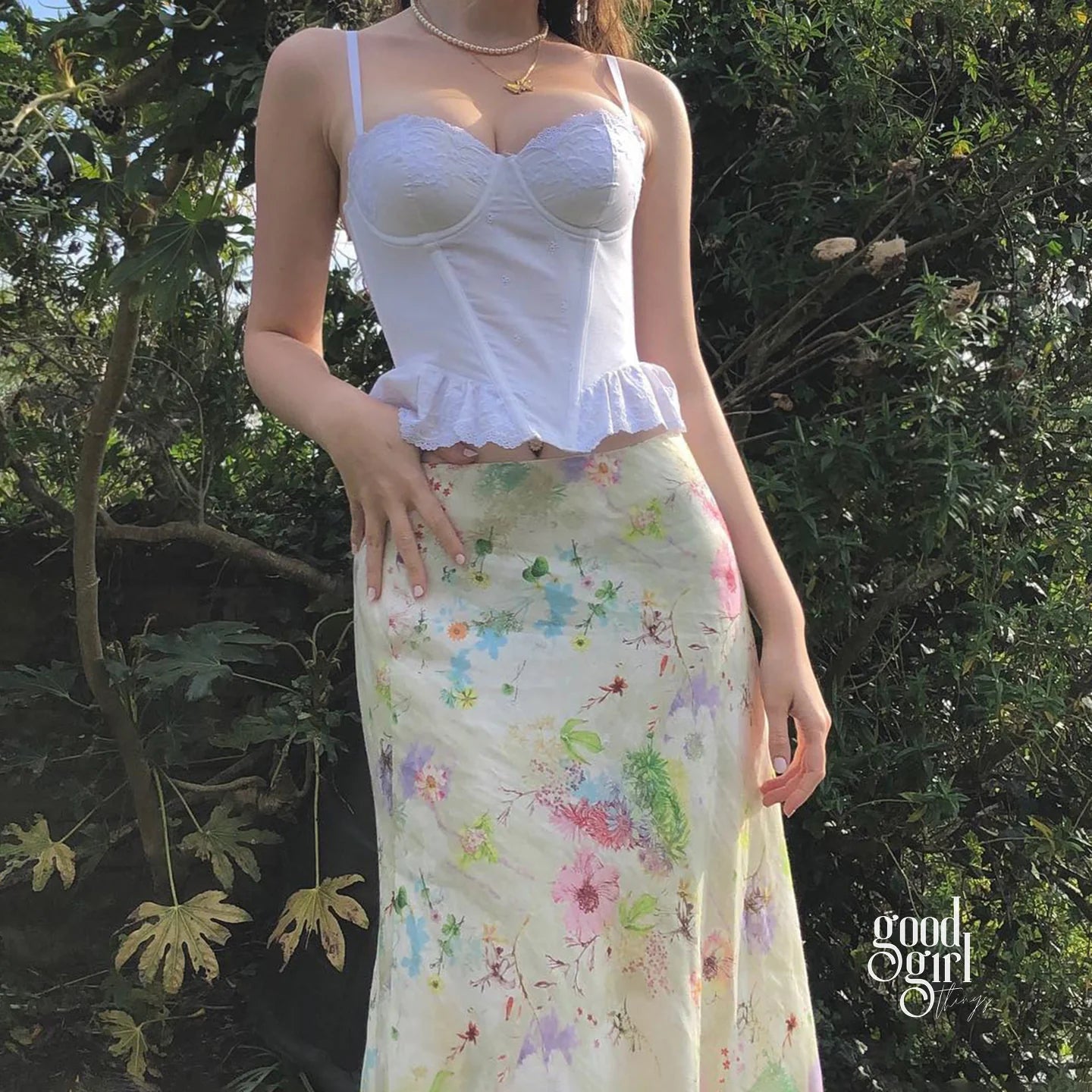 Bea Floral Fishtail Maxi Skirt