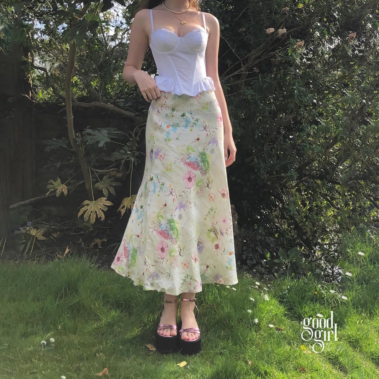 Bea Floral Fishtail Maxi Skirt