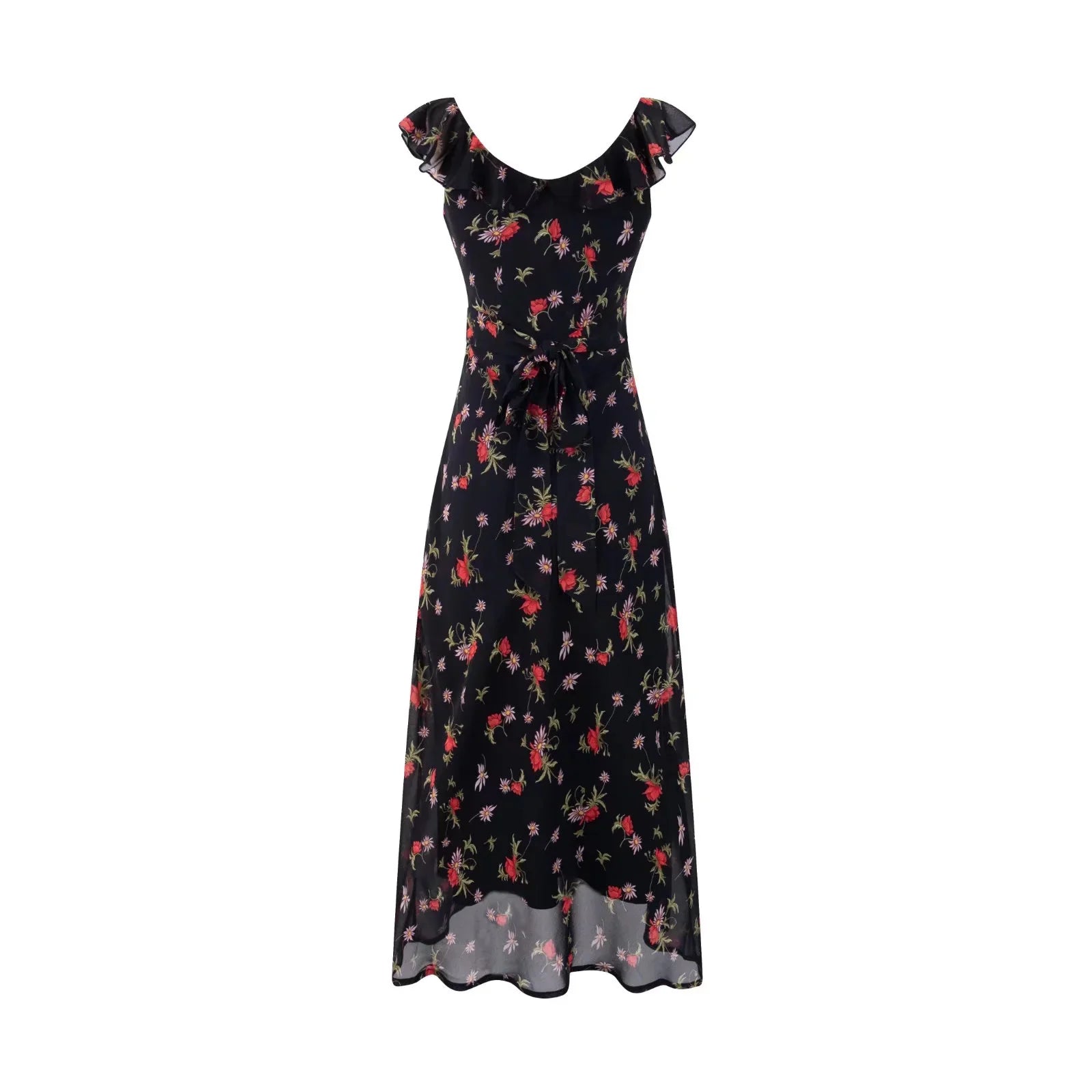 Bexlee Floral Backless Midi Dress