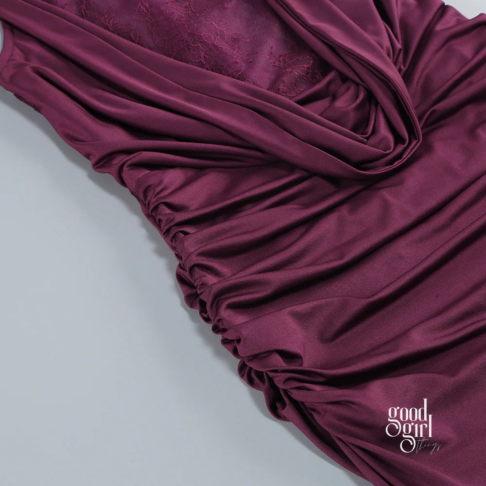 Brandi Halter Lace Gown