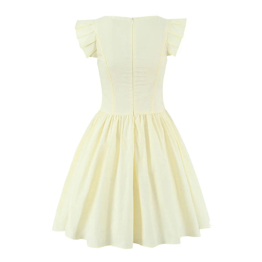 Briseida Flutter-Sleeve Mini Dress