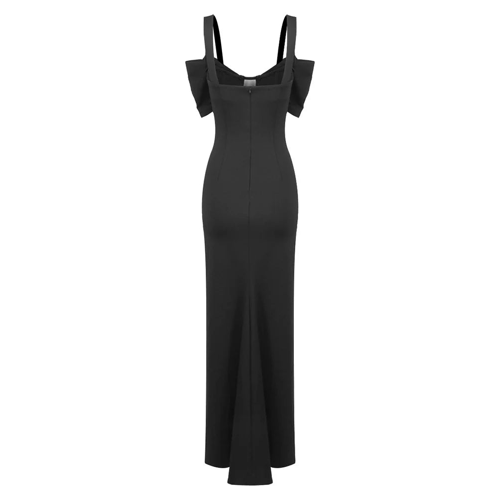 Bruchy Embellished Mesh Maxi Dress