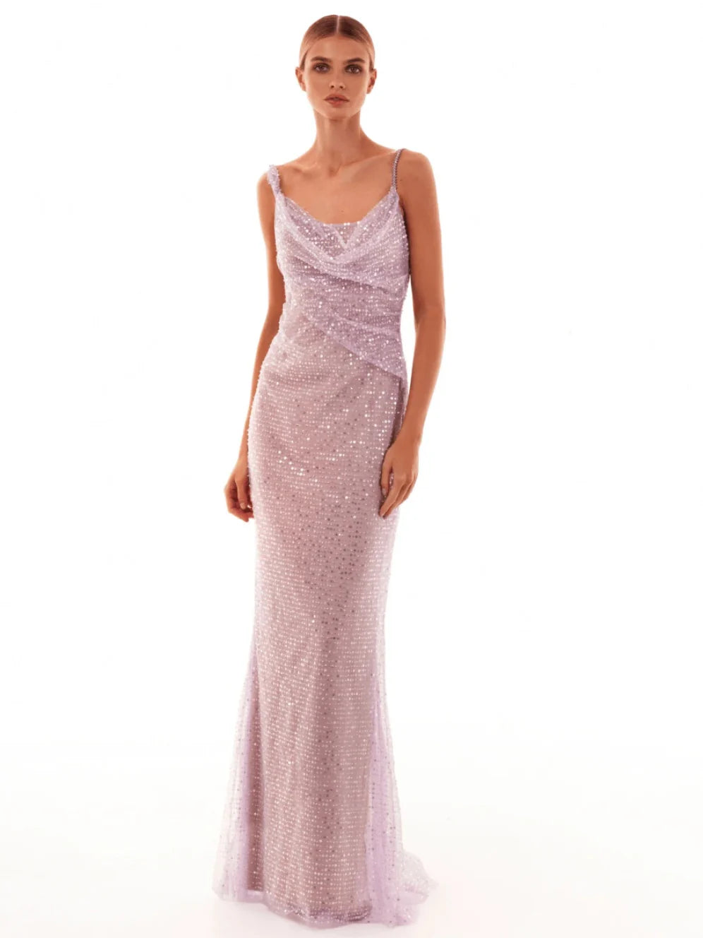 Cayla Sequin Mesh Maxi Dress