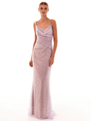 Cayla Sequin Mesh Maxi Dress