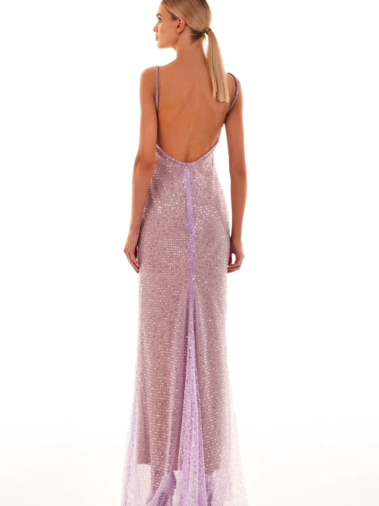Cayla Sequin Mesh Maxi Dress