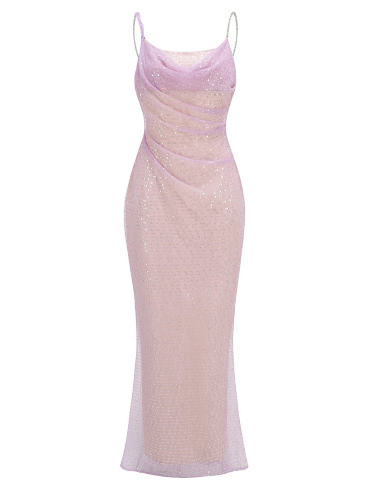 Cayla Sequin Mesh Maxi Dress