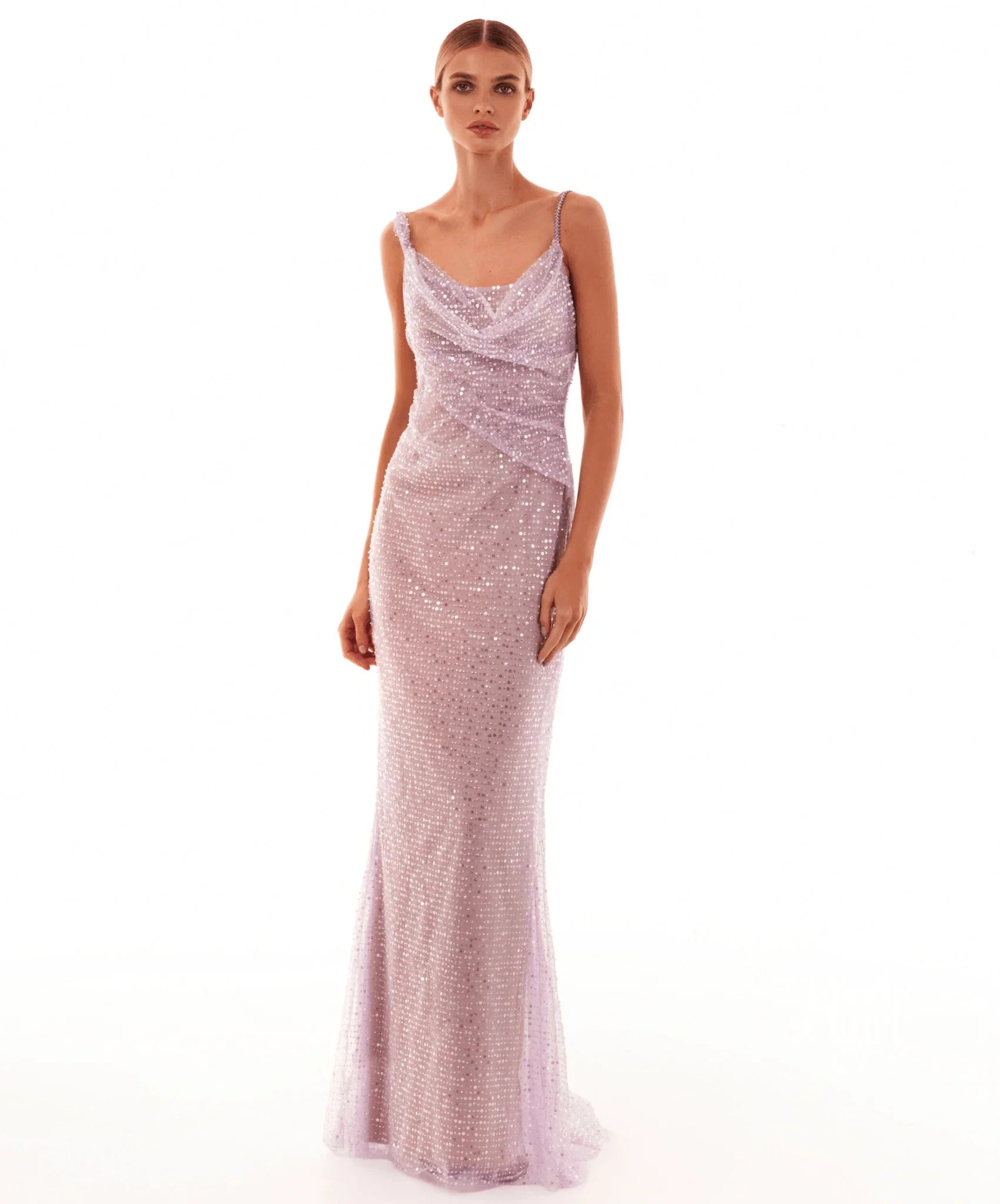 Cayla Sequin Mesh Maxi Dress