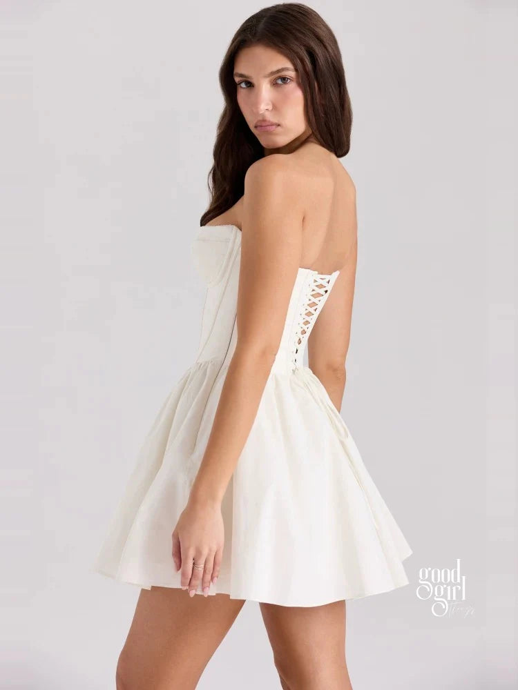 Chevelle Strapless Pleated Mini Dress