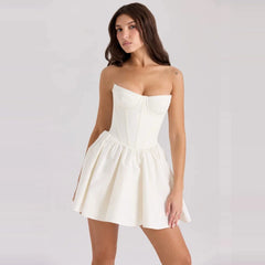 Chevelle Strapless Pleated Mini Dress