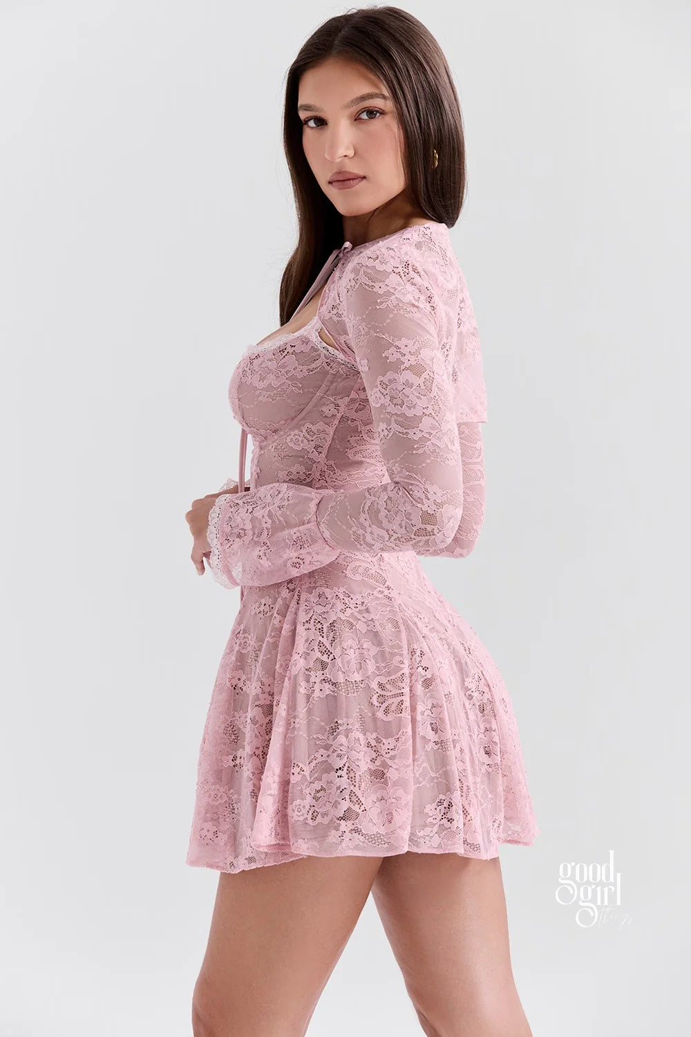 Chevy Lace-Up Mini Dress Set