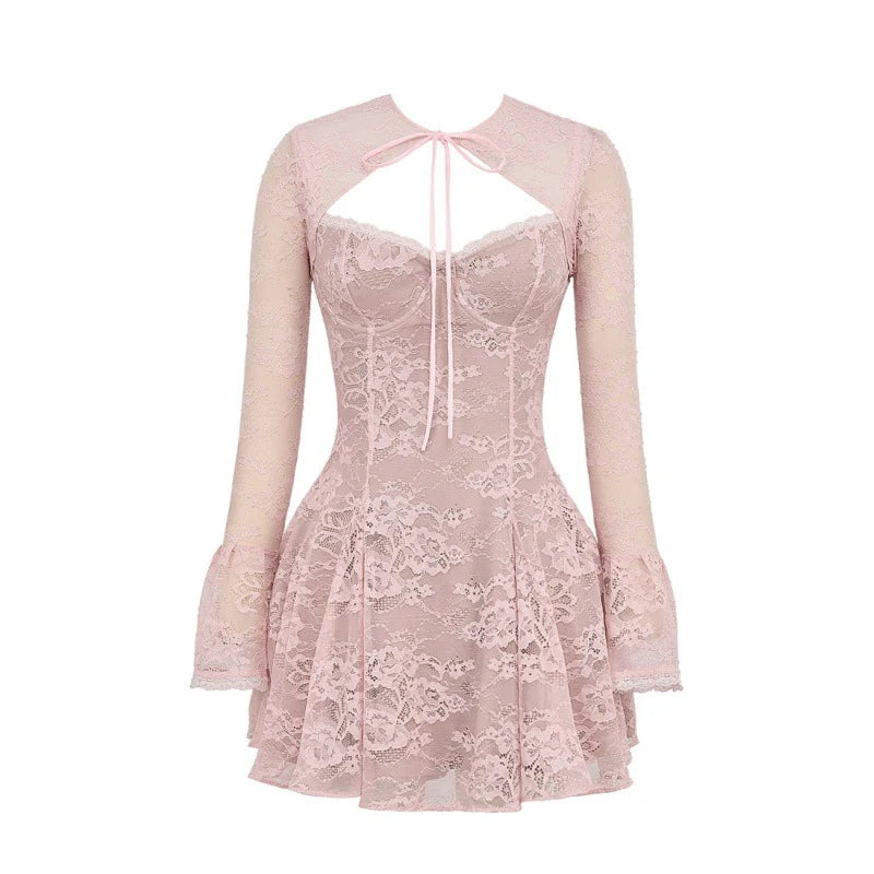 Chevy Lace-Up Mini Dress Set
