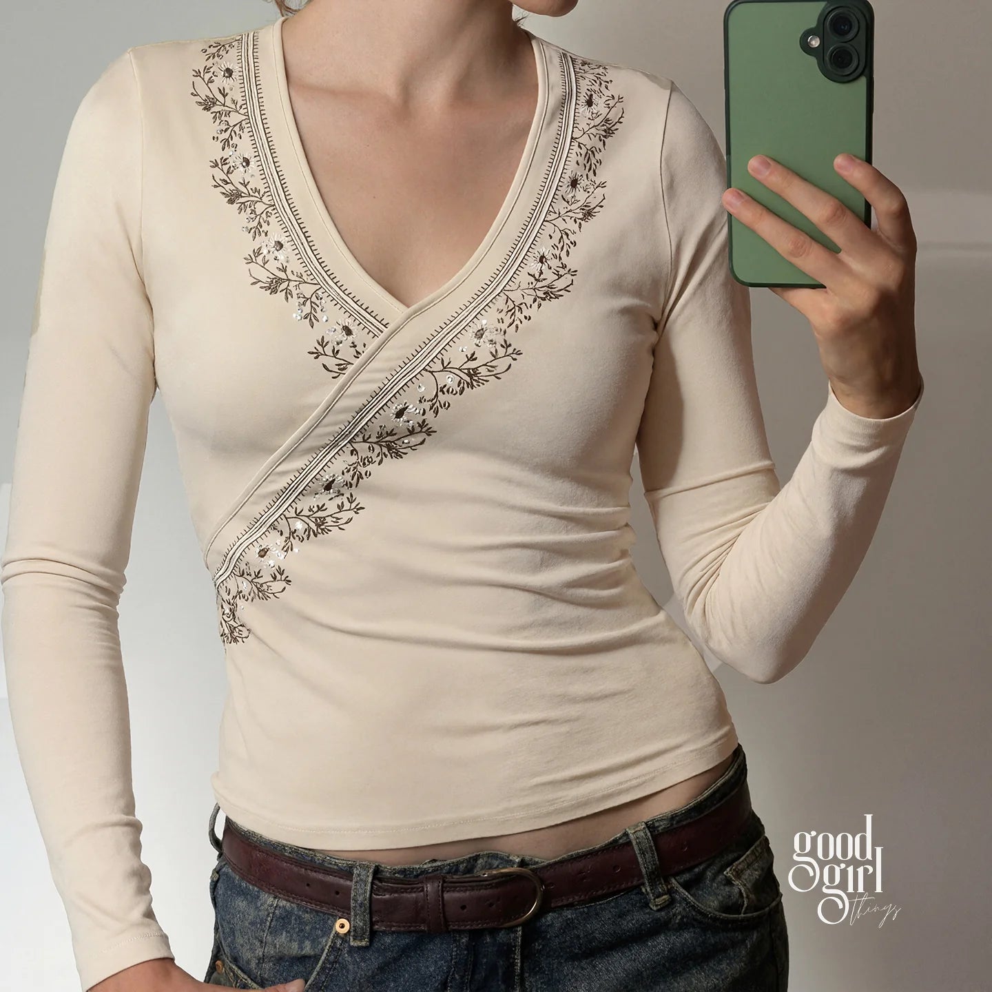 Coralynn Floral Embroidered Top