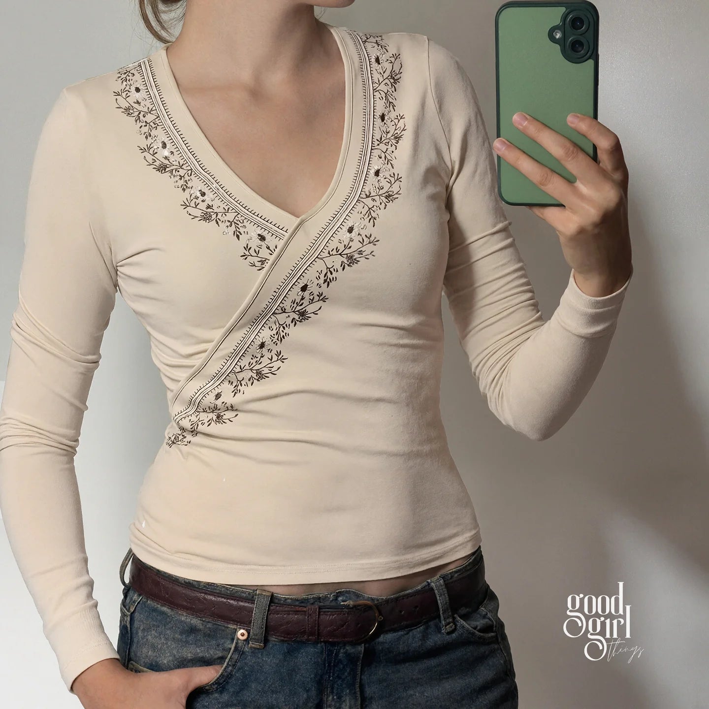 Coralynn Floral Embroidered Top