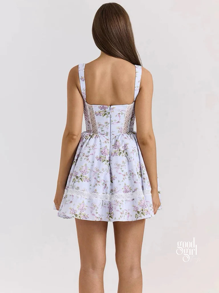 Cosette Floral Lace Mini Dress